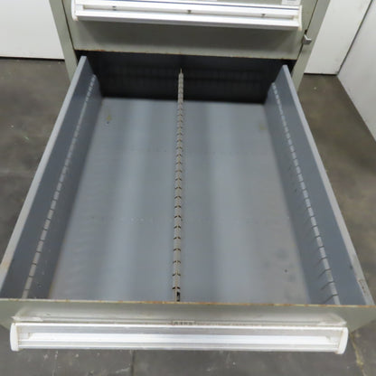 Stanley Vidmar 7 Drawer Small Parts Tools Storage Shop Cabinet 22.5" x 28" x 59"