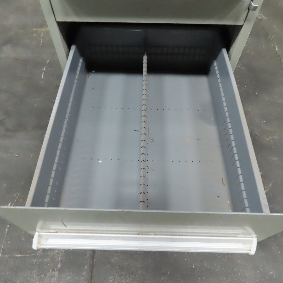 Stanley Vidmar 7 Drawer Small Parts Tools Storage Shop Cabinet 22.5" x 28" x 59"