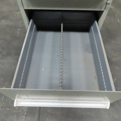 Stanley Vidmar 7 Drawer Small Parts Tools Storage Shop Cabinet 22.5" x 28" x 59"