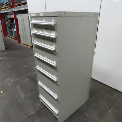 Stanley Vidmar 7 Drawer Small Parts Tools Storage Shop Cabinet 22.5" x 28" x 59"