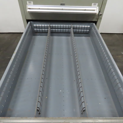 Stanley Vidmar 8 Drawer Small Parts Tools Storage Shop Cabinet 22.5" x 28" x 59"