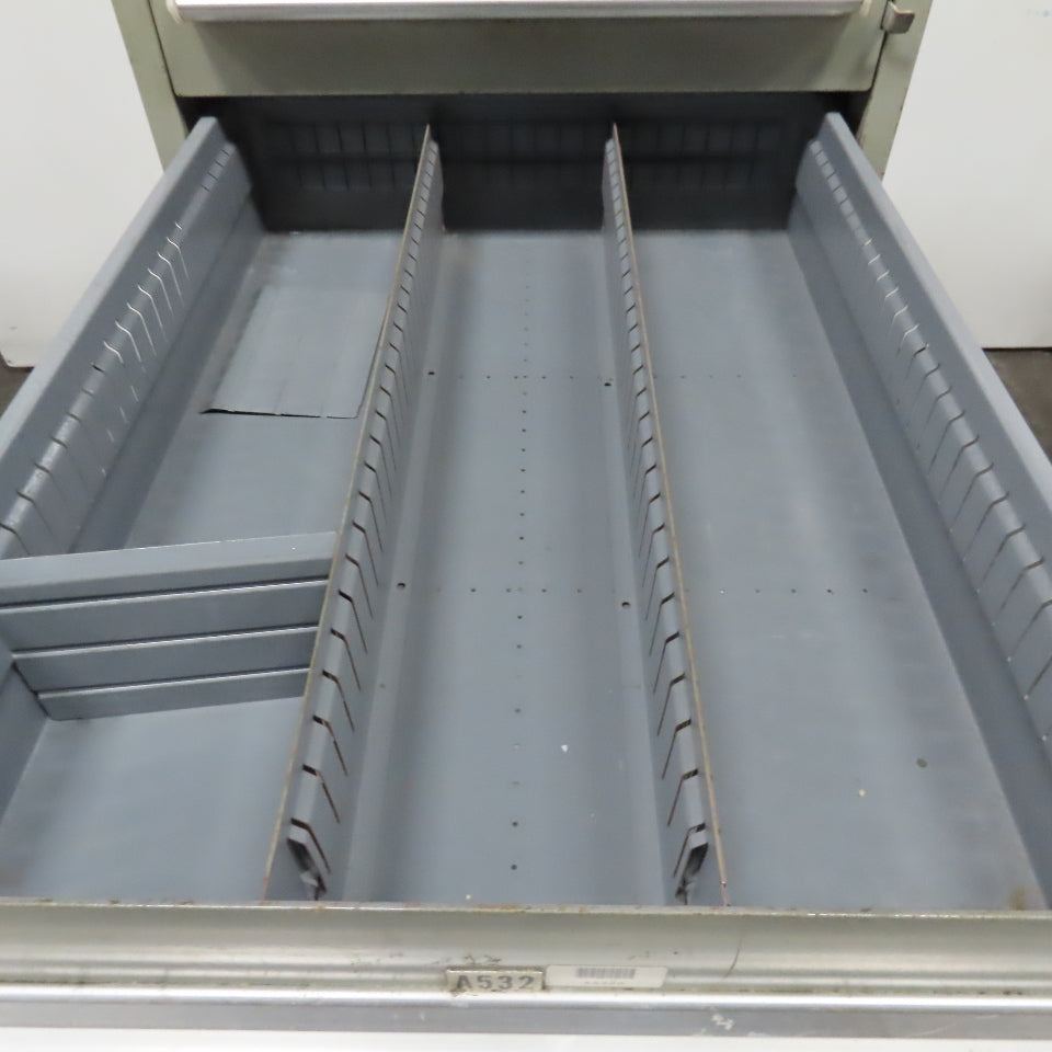 Stanley Vidmar 8 Drawer Small Parts Tools Storage Shop Cabinet 22.5" x 28" x 59"