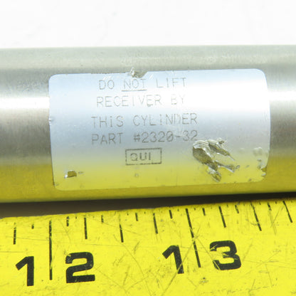 K-Tron 2320-32 1" Bore 8" Stroke Stainless Steel Single Acting Air Cylinder