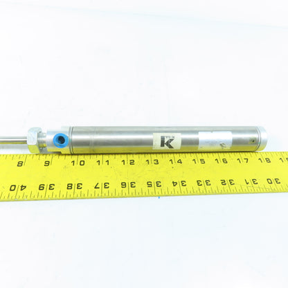 K-Tron 2320-32 1" Bore 8" Stroke Stainless Steel Single Acting Air Cylinder