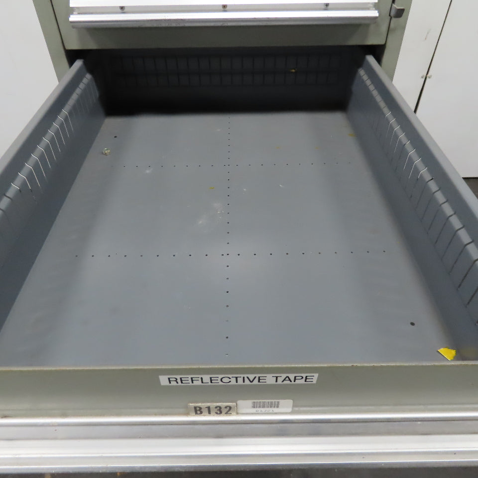 Stanley Vidmar 8 Drawer Small Parts Tools Storage Shop Cabinet 22.5" x 28" x 59"