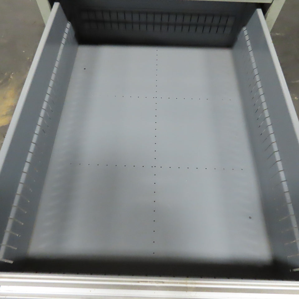 Stanley Vidmar 8 Drawer Small Parts Tools Storage Shop Cabinet 22.5" x 28" x 59"