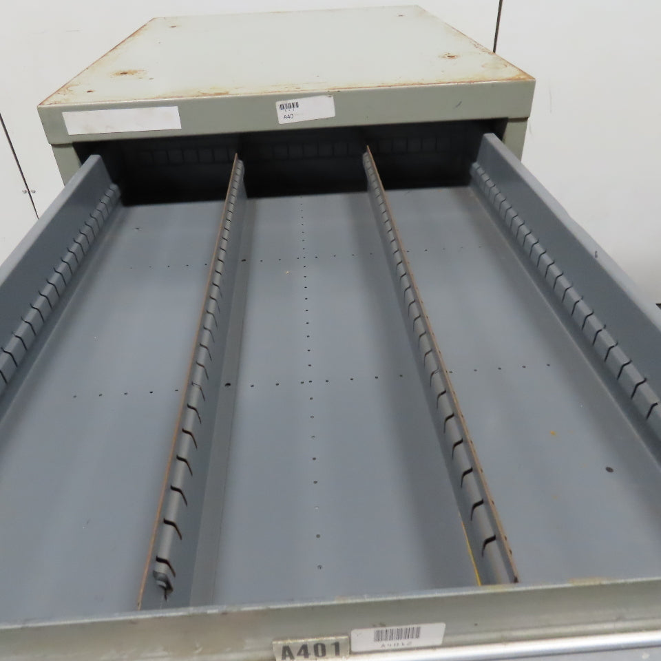 Stanley Vidmar 7 Drawer Small Parts Tools Storage Shop Cabinet 22.5" x 28" x 59"