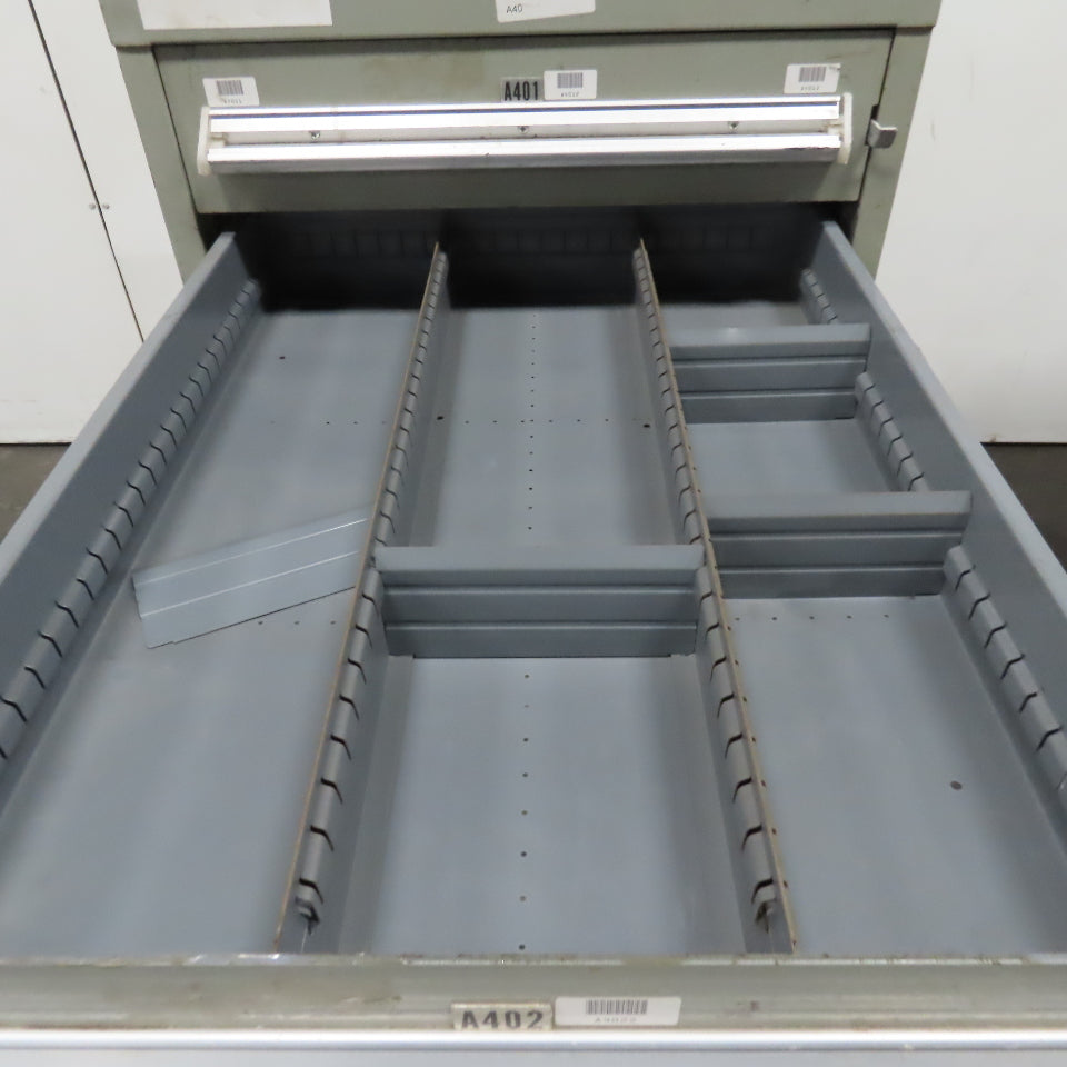 Stanley Vidmar 7 Drawer Small Parts Tools Storage Shop Cabinet 22.5" x 28" x 59"