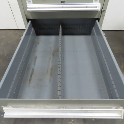 Stanley Vidmar 7 Drawer Small Parts Tools Storage Shop Cabinet 22.5" x 28" x 59"