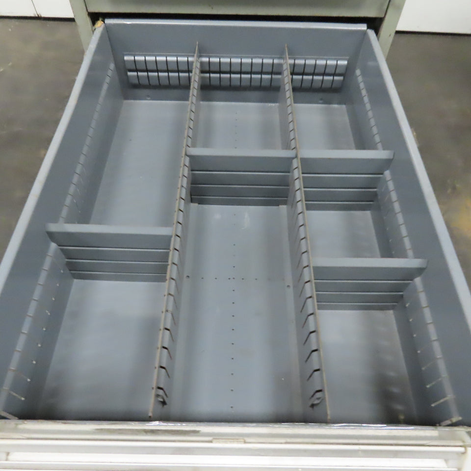 Stanley Vidmar 7 Drawer Small Parts Tools Storage Shop Cabinet 22.5" x 28" x 59"