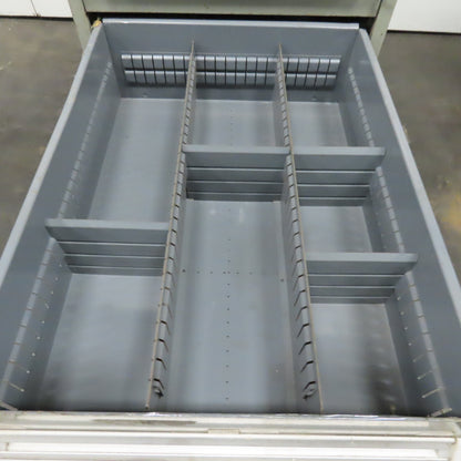 Stanley Vidmar 7 Drawer Small Parts Tools Storage Shop Cabinet 22.5" x 28" x 59"