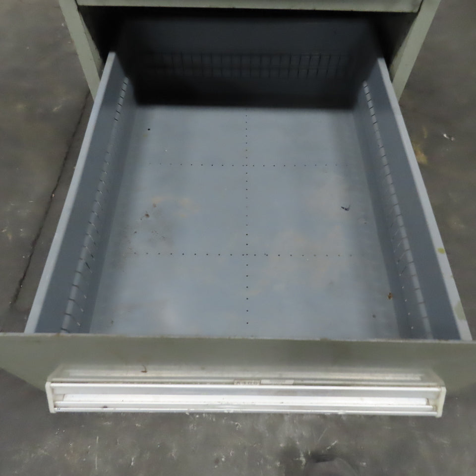 Stanley Vidmar 7 Drawer Small Parts Tools Storage Shop Cabinet 22.5" x 28" x 59"