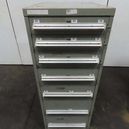 Stanley Vidmar 7 Drawer Small Parts Tools Storage Shop Cabinet 22.5" x 28" x 59"