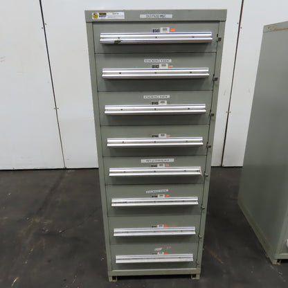 Stanley VidmaR 8 Drawer Small Parts Tools Storage Shop Cabinet 22.5" x 28" x 59"