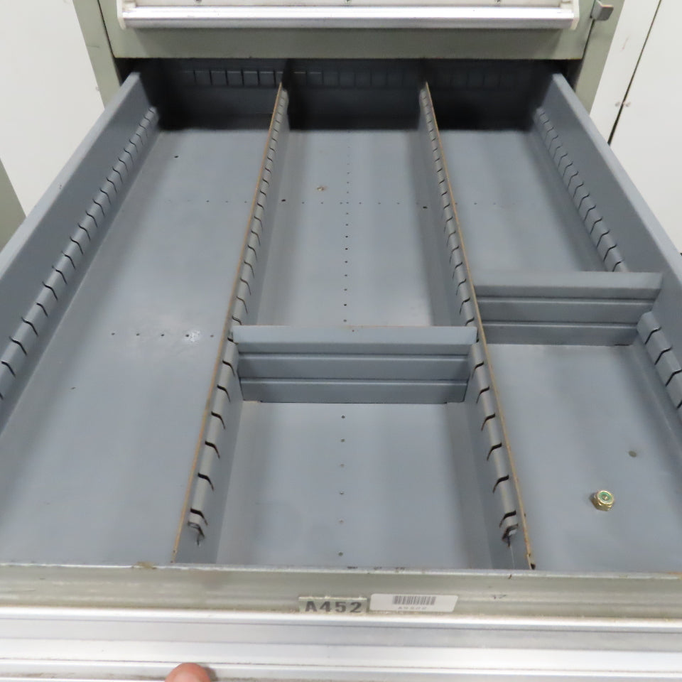 Stanley Vidmar 7 Drawer Small Parts Tools Storage Shop Cabinet 22.5" x 28" x 59"