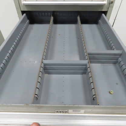 Stanley Vidmar 7 Drawer Small Parts Tools Storage Shop Cabinet 22.5" x 28" x 59"