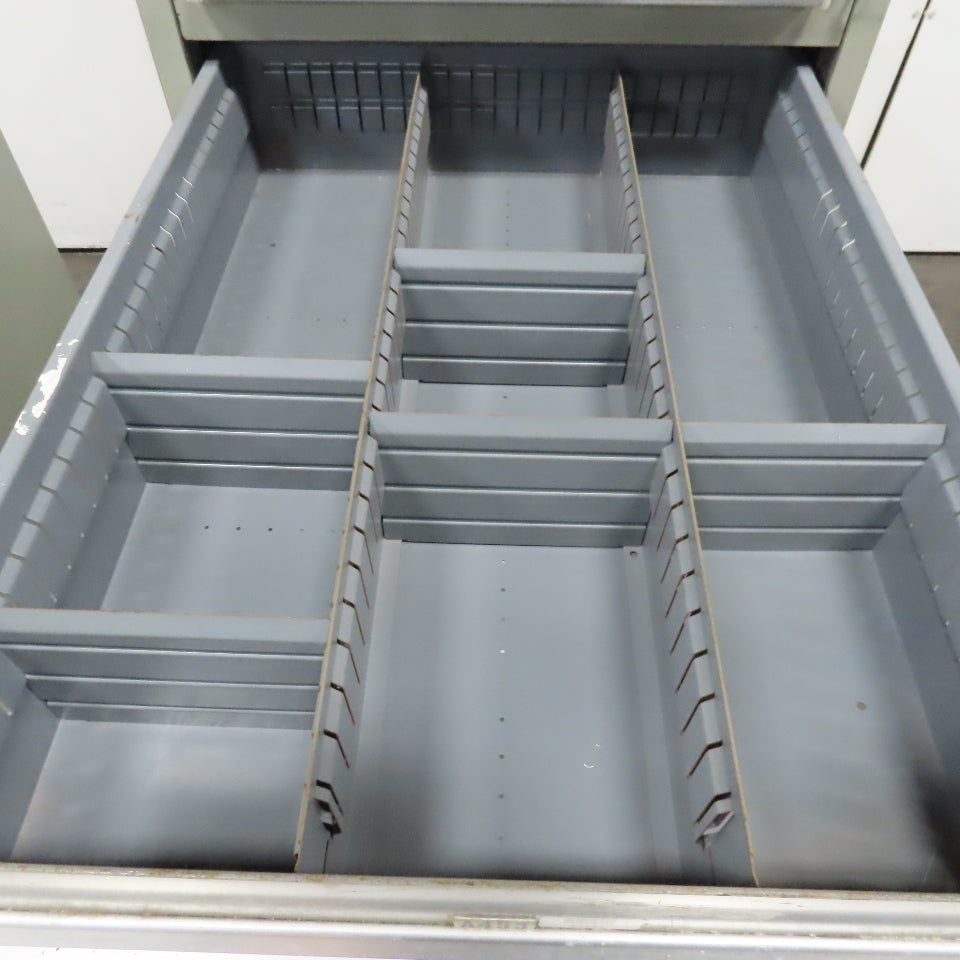 Stanley Vidmar 7 Drawer Small Parts Tools Storage Shop Cabinet 22.5" x 28" x 59"