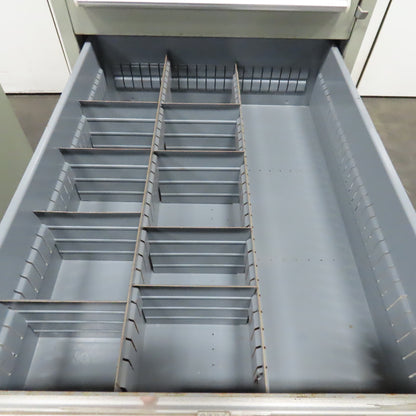 Stanley Vidmar 7 Drawer Small Parts Tools Storage Shop Cabinet 22.5" x 28" x 59"