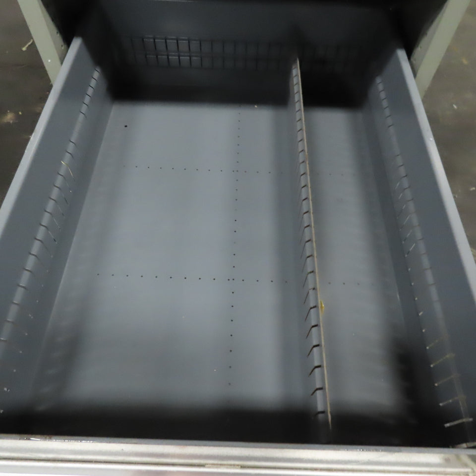Stanley Vidmar 7 Drawer Small Parts Tools Storage Shop Cabinet 22.5" x 28" x 59"