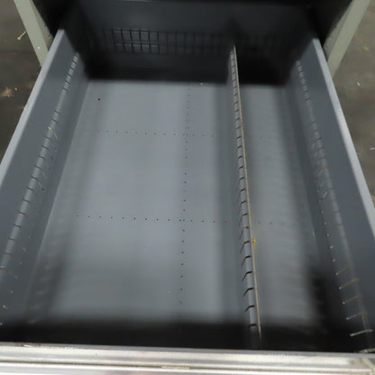 Stanley Vidmar 7 Drawer Small Parts Tools Storage Shop Cabinet 22.5" x 28" x 59"