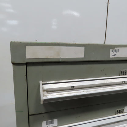 Stanley Vidmar 7 Drawer Small Parts Tools Storage Shop Cabinet 22.5" x 28" x 59"