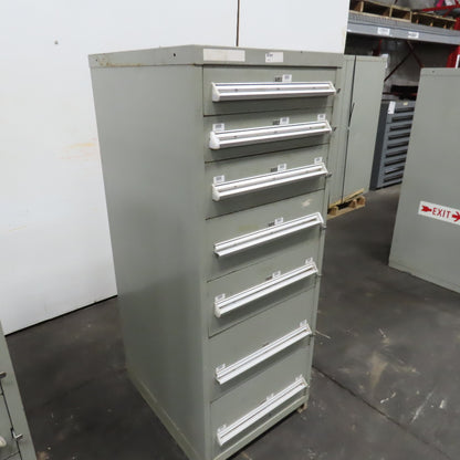 Stanley Vidmar 7 Drawer Small Parts Tools Storage Shop Cabinet 22.5" x 28" x 59"