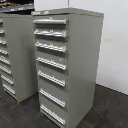 Stanley Vidmar 7 Drawer Small Parts Tools Storage Shop Cabinet 22.5" x 28" x 59"