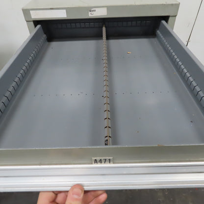 Stanley Vidmar 7 Drawer Small Parts Tools Storage Shop Cabinet 22.5" x 28" x 59"