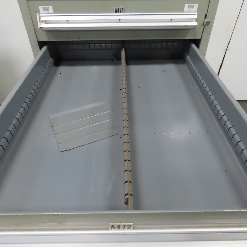 Stanley Vidmar 7 Drawer Small Parts Tools Storage Shop Cabinet 22.5" x 28" x 59"