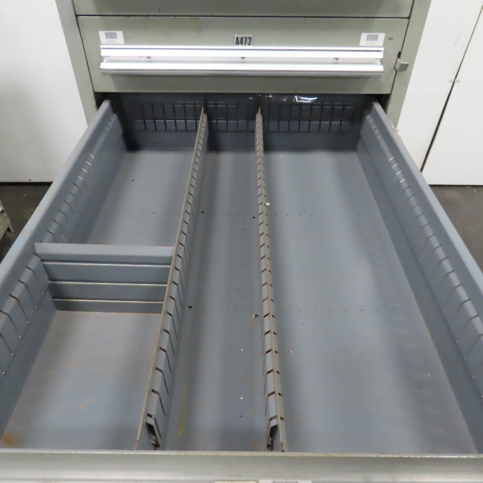 Stanley Vidmar 7 Drawer Small Parts Tools Storage Shop Cabinet 22.5" x 28" x 59"