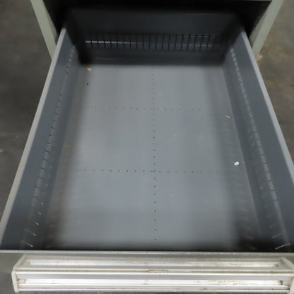 Stanley Vidmar 7 Drawer Small Parts Tools Storage Shop Cabinet 22.5" x 28" x 59"