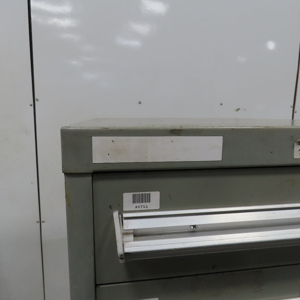 Stanley Vidmar 7 Drawer Small Parts Tools Storage Shop Cabinet 22.5" x 28" x 59"