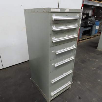 Stanley Vidmar 7 Drawer Small Parts Tools Storage Shop Cabinet 22.5" x 28" x 59"