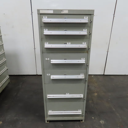 Stanley Vidmar 7 Drawer Small Parts Tools Storage Shop Cabinet 22.5" x 28" x 59"