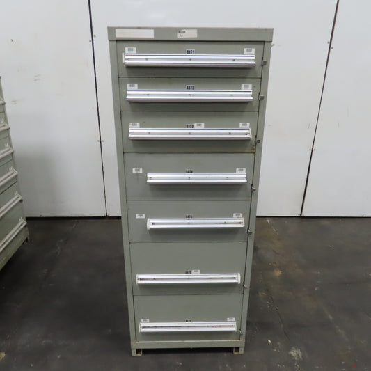Stanley Vidmar 7 Drawer Small Parts Tools Storage Shop Cabinet 22.5" x 28" x 59"