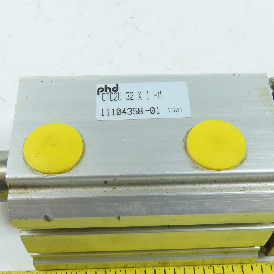 PHD CTD2U 32 X 1 -M 32mm Bore 1" Stroke Non-Rotating Double Rod Air Cylinder