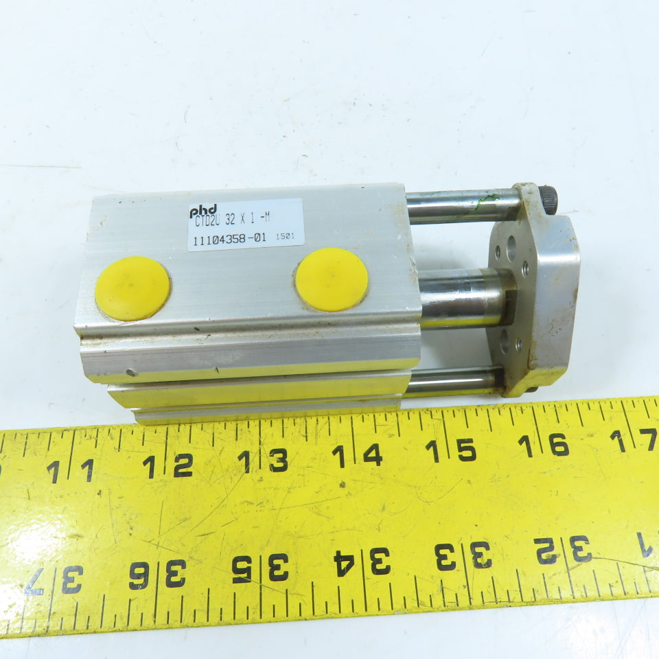 PHD CTD2U 32 X 1 -M 32mm Bore 1" Stroke Non-Rotating Double Rod Air Cylinder