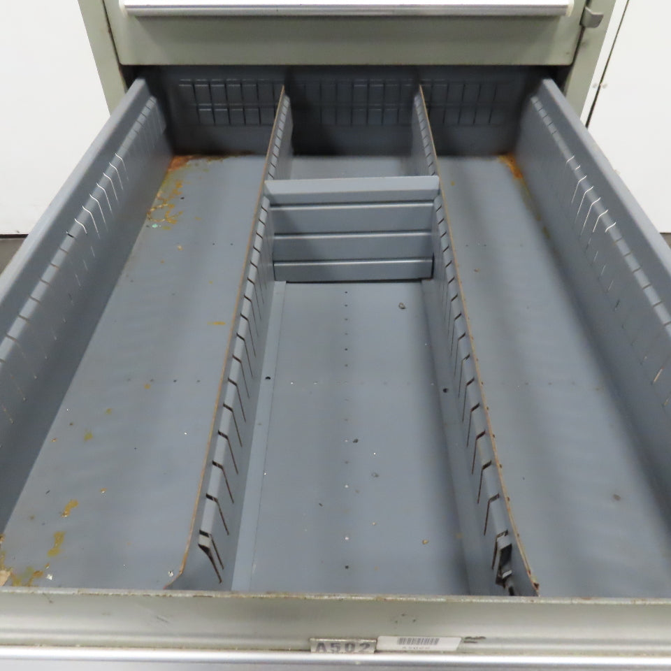 Stanley Vidmar 8 Drawer Small Parts Tools Storage Shop Cabinet 22.5" x 28" x 59"