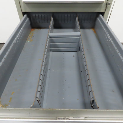 Stanley Vidmar 8 Drawer Small Parts Tools Storage Shop Cabinet 22.5" x 28" x 59"