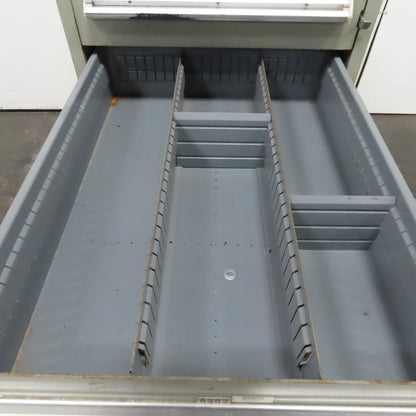 Stanley Vidmar 8 Drawer Small Parts Tools Storage Shop Cabinet 22.5" x 28" x 59"