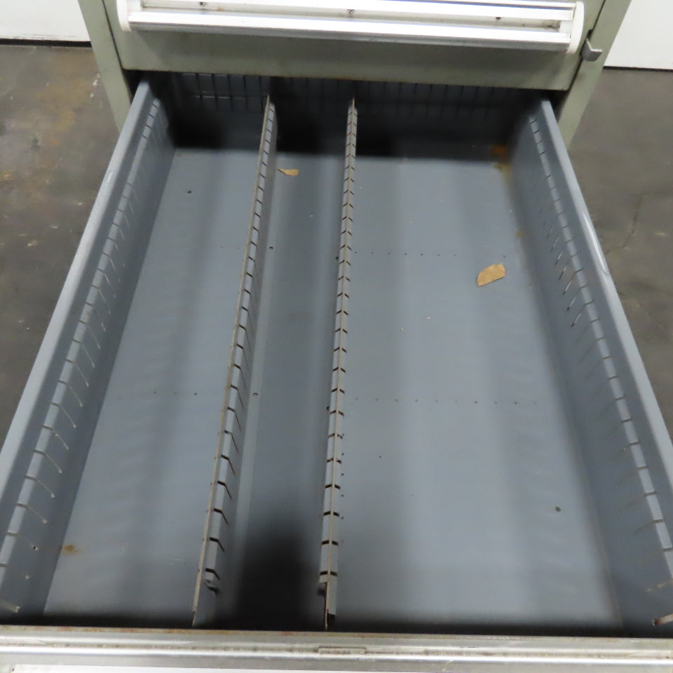 Stanley Vidmar 8 Drawer Small Parts Tools Storage Shop Cabinet 22.5" x 28" x 59"