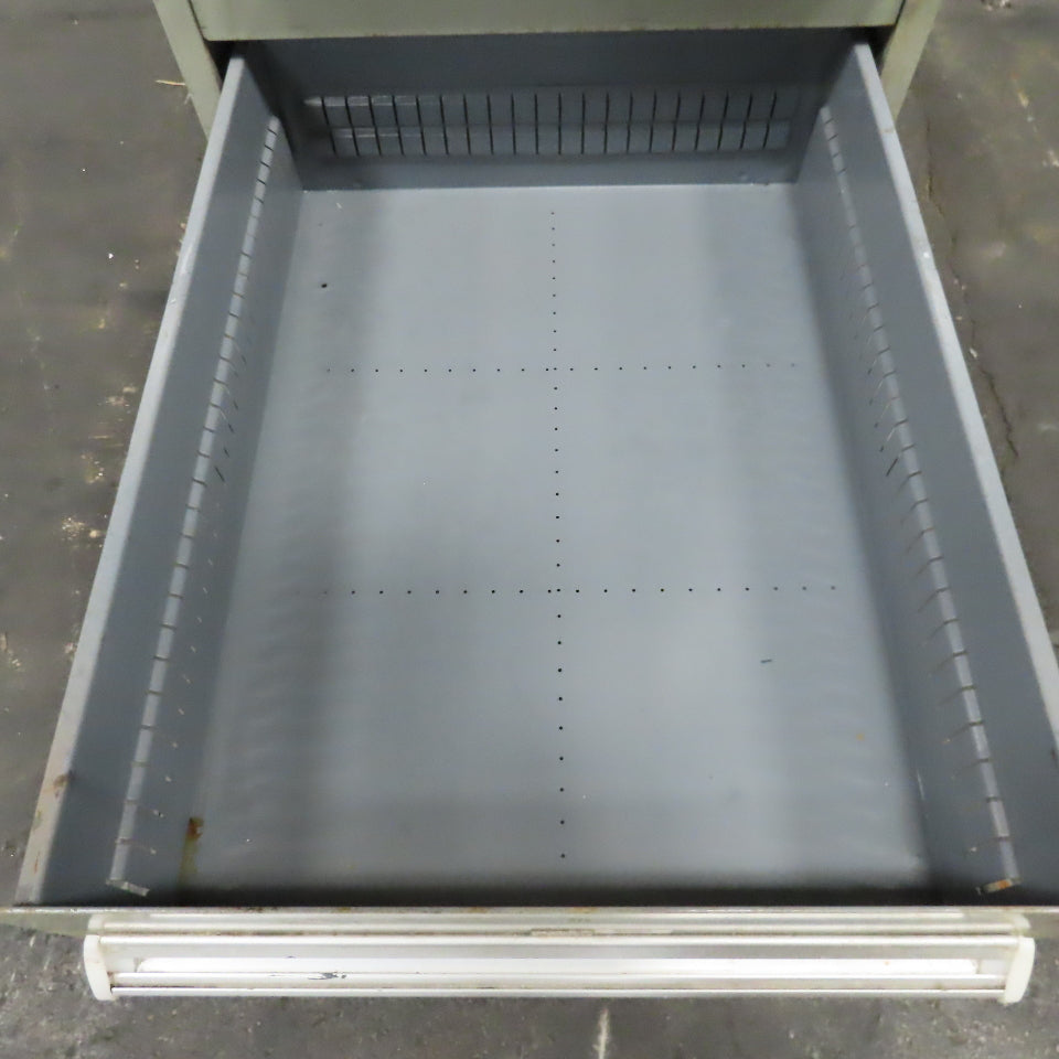 Stanley Vidmar 8 Drawer Small Parts Tools Storage Shop Cabinet 22.5" x 28" x 59"