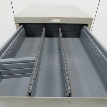 Stanley Vidmar 8 Drawer Small Parts Tools Storage Shop Cabinet 22.5" x 28" x 59"