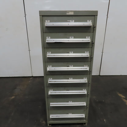 Stanley Vidmar 8 Drawer Small Parts Tools Storage Shop Cabinet 22.5" x 28" x 59"