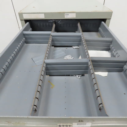 Stanley Vidmar 7 Drawer Small Parts Tools Storage Shop Cabinet 22.5" x 28" x 59"