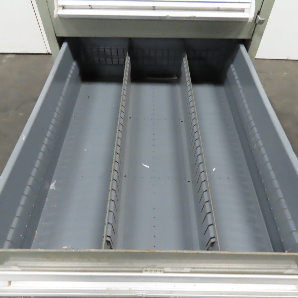 Stanley Vidmar 7 Drawer Small Parts Tools Storage Shop Cabinet 22.5" x 28" x 59"