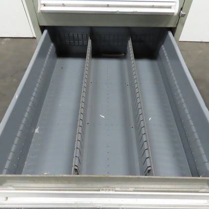 Stanley Vidmar 7 Drawer Small Parts Tools Storage Shop Cabinet 22.5" x 28" x 59"
