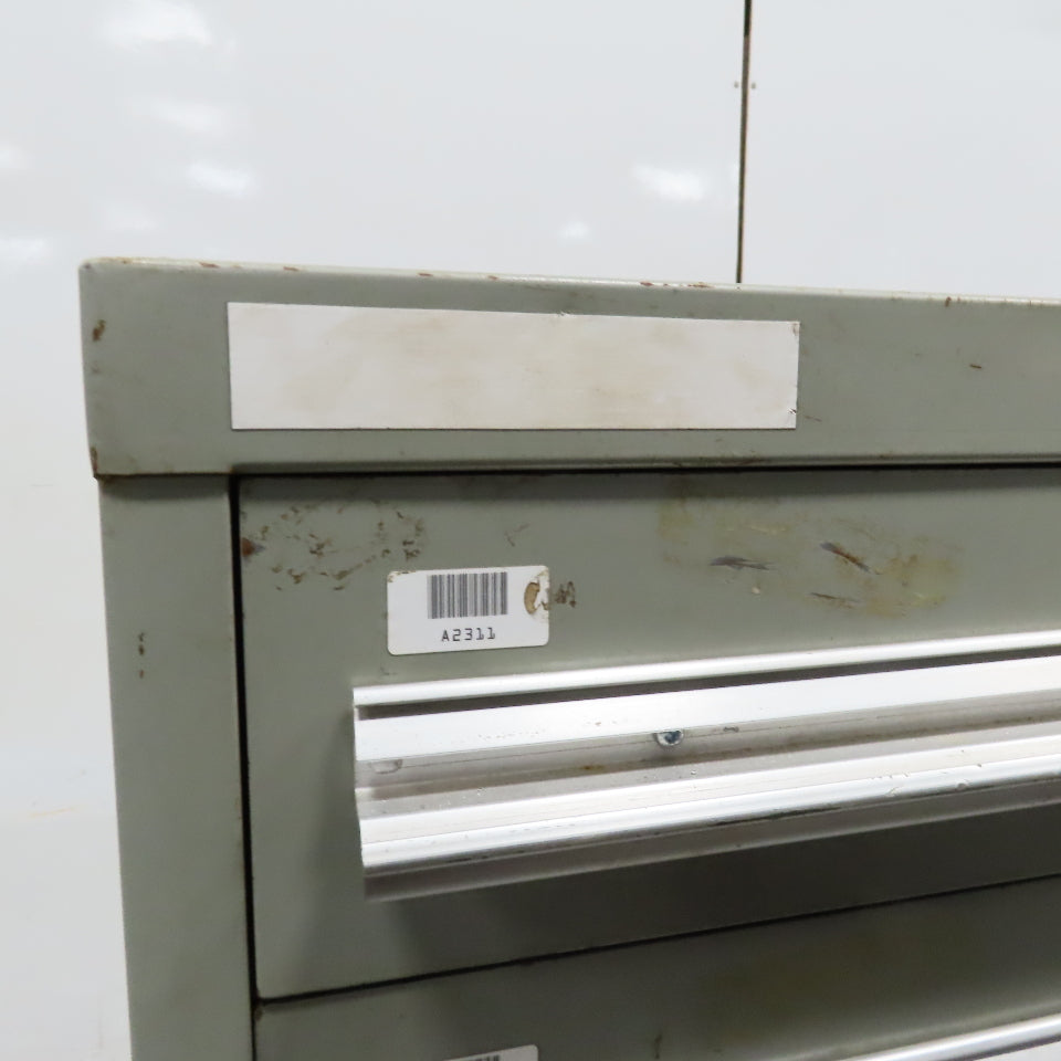 Stanley Vidmar 7 Drawer Small Parts Tools Storage Shop Cabinet 22.5" x 28" x 59"
