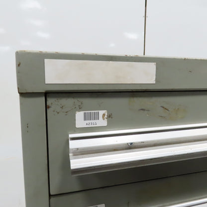 Stanley Vidmar 7 Drawer Small Parts Tools Storage Shop Cabinet 22.5" x 28" x 59"