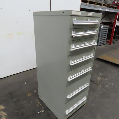 Stanley Vidmar 7 Drawer Small Parts Tools Storage Shop Cabinet 22.5" x 28" x 59"